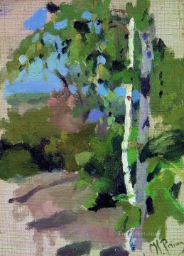  Repin Art Painting - birch trees sunny day Ilya Repin